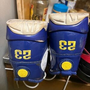 White and blue Jordan 9 authentic size 11